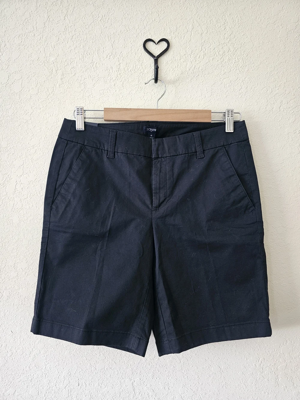 J. Crew Women Black Chino Shorts NWT